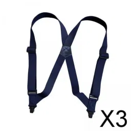 trendynest 3Xsuspenders For Men Adjustable Pants Durable Utility For Wedding Navy Blue | Mens Accessories | Suspenders Braces image 2