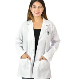 haunky Unisex Lab Coat | Poly Cotton Medical Apron | 3 Pockets Apron Lab Coat | Uniform for Doctors & Medical Students | image 2