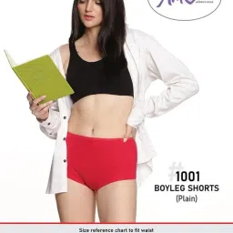 lux amore Women's High Coverage Super Combed Cotton Elastane Stretch Mid Waist Boy Shorts with Concealed Waistband and StayFresh Treatment(Pack of 4) (Colors May Vary)-90cm image 4