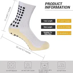 draval Grip Socks for Men – Cushioned Anti-Skid Cotton Crew Socks for Gym, Indoor Use, and Fall Prevention image 2