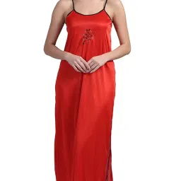 shasmi Women's Satin Full Length Maxi Night Suit/Nighty/Nightdress/Night Gown for Women and Girls image 4
