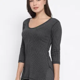 macrowoman w-series 3/4th Sleeve Top for Women, Thermal Upper in Poly Viscose Cotton Blend with Double-Layered Knit for Superior Warmth & Comfort image 1