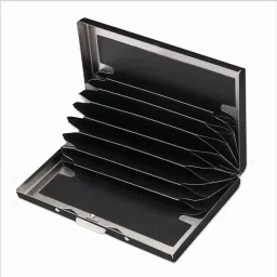 samtroh RFID Protector Stainless Steel 6 Slot Card Holder for Men and Women (Black) image 3