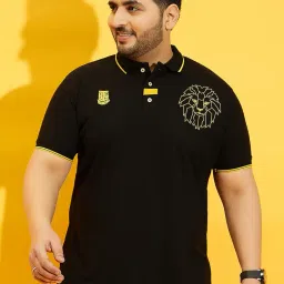 bigbanana Plus Size Men's Regular Fit Solid Polo Tshirt image 1