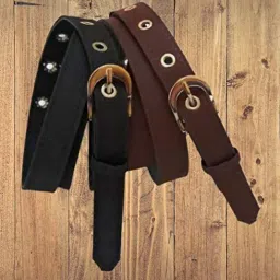 Women Large Size Belts Plus Size Oversize Extralarge Denim Material Jeans Fabric Combo Black and Brown,Slim Skinny image 1