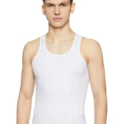 euro Rupa Micra Flash Men White Regular Fit Round Neck Sleeveless Cotton Vest Innerwear, Pack of 3 image 1