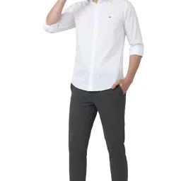 peter england Men's Cotton Slim Fit Solid Full Sleeve Casual Shirt image 4