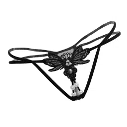 myaddiction 3xWomen's Strap Hollow Mini G-String Briefs Panties Lingerie Underwear Black image 3