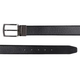 cantabil Men Formal Black/Brown Reversible Leather Belt image 3