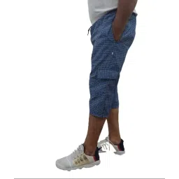 Men's Cotton Checkered Printed 3/4 Capri, Shorts (pack of 3) image 2