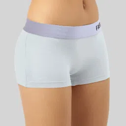 freecultr Women's Underwear Antibacterial Micromodal Airsoft Silverfox Waistband | Boy Short - Non-Itch, No Chafing, Sweat-Proof Comfort Size 2XL Pack of 1-Frost Grey image 2
