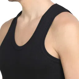 dixcy scott Originals Men's Solid 100% Combed Cotton Itch-Free & Comfortable Round Neck Sleeveless Under Regular Fit Shirt Tank Fit Vest Innerwear - Victory Durby | Pack of 2 Print May Vary image 5