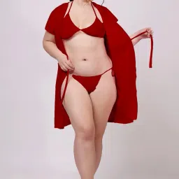 3 Piece Lingerie Robe Set for Female Nighty for Women Sexy Night Set for Honeymoon Nighty for Female Nighty for Women Lingerie Set for Honeymoon image 3