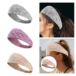 enakshi (label) Stretch Fitness Headband Home Gym Portable Sports Football Yoga Hair Band Grey|Clothing, Shoes & Accessories | Womens Accessories | Hair Accessories image 4