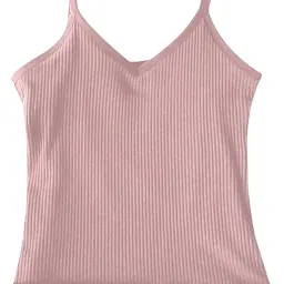 alexvyan Pink Girls Women Female S-Size Slips Slim Fit Cotton Thermal Fleece-Lined Underwear Tops Camisole Top Warm Base Layer Stretchy Body Shaper Vest for Winter Women's Tank Top image 1