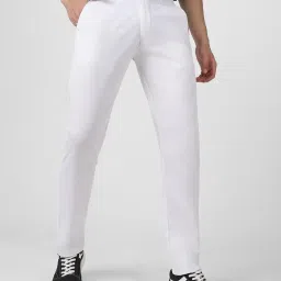 urbano fashion Men's Cotton Light Weight Non-Stretch Slim Fit Casual Trousers image 1