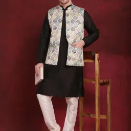 jompers Men's Floral Printed Nehru Jacket image 3