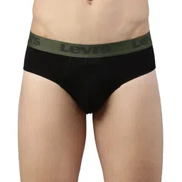levi's 066 Men's Cotton Solid Brief - Mid Rise, Outer Elastic Waistband (Pack of 2) image 1