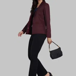 rocksy Smart Casual Formal Blazer for Women, Regular Fit Stylish Blazer for Women image 4