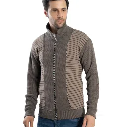 manra Men Zipper Thick Fabric Woolen Winterwear Full Sleeve Collar Zip with Side Pockets Jacket/Sweater image 2