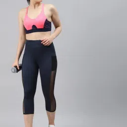 blinkin Women's Skinny Fit Mid Rise Polyester Blend 3/4Th Capri Tights (PZ-DSHT-OGE5) image 4