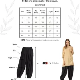 nature thread Women's Cambric Cotton Afghani Patiala Salwar – Loose Fit, Elastic Waist, Deep Pockets | Ethnic & Casual Wear image 1
