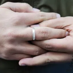 mj 925 High Polish Regular Wear Unisex Silver Finger Ring Band in Pure 92.5 Sterling Silver For Women Girls Men Boys | Chandi Ki Ring | Thumb Ring | Gift For Her & Him | image 3