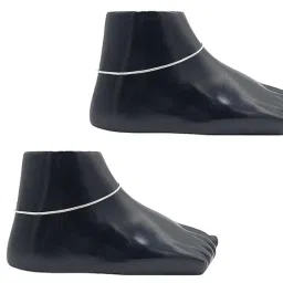 pooja jewellery Elegant Sterling Silver Orignal Plain Payal for Women plain Design modern image 1