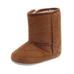 enakshi (label) Baby Soft Sole Anti-Slip Mid Calf Winter Warm Infant Prewalker Snow Boots 12-18 Months Brown|Clothing Shoes & Accessories | Baby & Toddler Clothing | Baby Shoes image 2