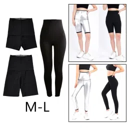 SECRET DESIRE Women Thermo Neoprene Sweat Sauna Shaper Pants Weight Loss Shorts Hot Pant M image 5