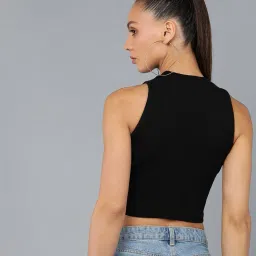 rock paper scissors Womens Halter Neck Crop Tank Top Stylish Tops image 2