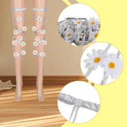 zoomella Leg Wraps Arm Wraps Party Decor Accessories Fashion Elegant Leg Garter Women Silver|Women|Clothing, Shoes & Accessories image 4