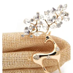 youbella Jewellery Latest Stylish Crystal Unisex Deer Brooch for Women/Girls/Men image 1