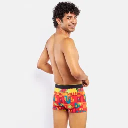 bummer Men's Printed Micro Modal Trunks Underwear | Ultra Soft & Breathable | Combo Pack of 3 image 5