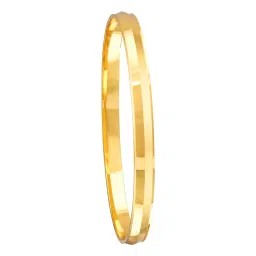 shining jewel - by shivansh Shining Jewel 22k Gold Plated Punjabi Sikh Kada For Men (SJ_3089_PP) image 2