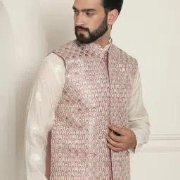 sojanya (Since 1958 Men's Silk Blend Printed ONLY Long Kurta image 2