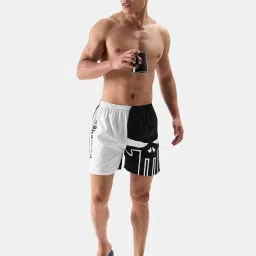 the souled store Official Marvel: Punisher Men and Boys Black and White Graphic Printed Boxer Shorts image 1