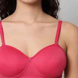 emavic Women's Cotton Full Coverage Lightly Padded Wire Free Bra Panty Lingerie Set Honeymoon Bikni Set for Girl's Combo Pack of 3 image 4