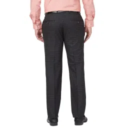 park avenue Men Smart Fit Plain Pattern Poly Viscose Blend Pleatless Formal Trouser image 3