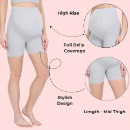 the mom store Maternity Panties, Boyshorts Panties for Women - High Rise Maternity Wear, Full Rear Coverage Cotton Maternity Panty - Ideal for Pregnancy image 2