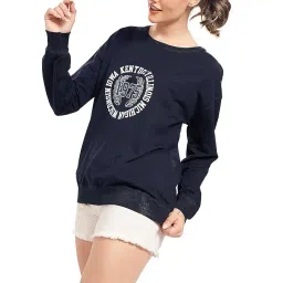 weet Womens Round Neck Printed Sweatshirt | Drop Shoulder image 1