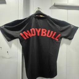 IndyBull Performance T-Shirt, Black, Premium Polyester Spandex Blend, Athletic Fit, Moisture Wicking, 180 GSM, Workout Training Casual Wear image 1