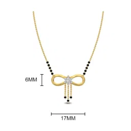 kisna JEWELS 14KT|18KT BIS Hallmark Pure Gold and Diamond Mangalsutra For Women image 2