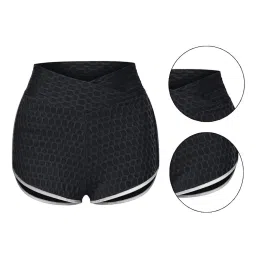 calandis ™ 4xWomen High Waist Yoga Shorts Home Gym Sports Fitness Black XXL | Shorts | Womens Clothing image 3