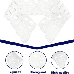 bdelrinque Fake Collar for Women, Detachable Collar Neck Blouse Accessory, 45x12cm Lace Top for Women, For Collarless Outfits for Formal and Casual Occasions image 2