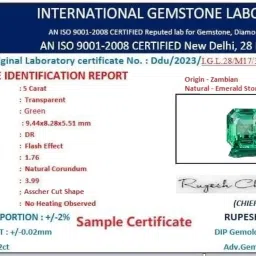 beauty gems Astrology Stone Original Ruby Asscher Emerald Ceylon Pukhraj Igl Certified Natural Green Zambian Colombian Panna Kashmiri Neelam Srilankan Blue Sapphire White Sapphire For Ring राशि रतन image 5