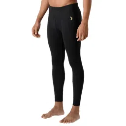 u.s. polo assn. Men Mid Rise Snug Fit I753 Solid Thermal Pants (Pack of 1) image 1