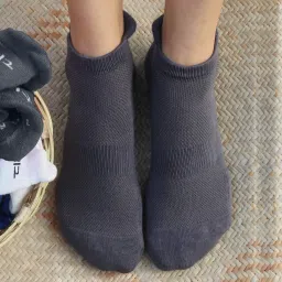 heelium Bamboo Anklet Socks for Men|Ankle Length|Odour-Free & Breathable|Padded Base & Anti-bacterial|3X Softer than Cotton Socks, Multicolor image 5