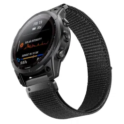 CUZOW Compatible with Garmin Fenix 7X/6X/6X Pro/5X/5X Plus, 26mm Nylon Velcro Quick Easy Fit Watch Band Breathable Adjustable Strap Replacement for Garmin Descent MK1/D2 Delta PX/D2 Charlie image 1