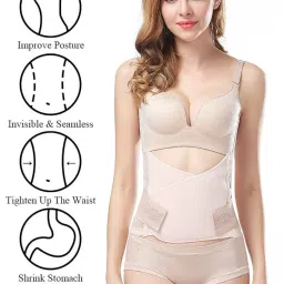 plumbury Women's Postpartum Post Pregnancy Recovery Tummy Control Shapewear Belt, One Size (Fits Upto Size 36") image 3